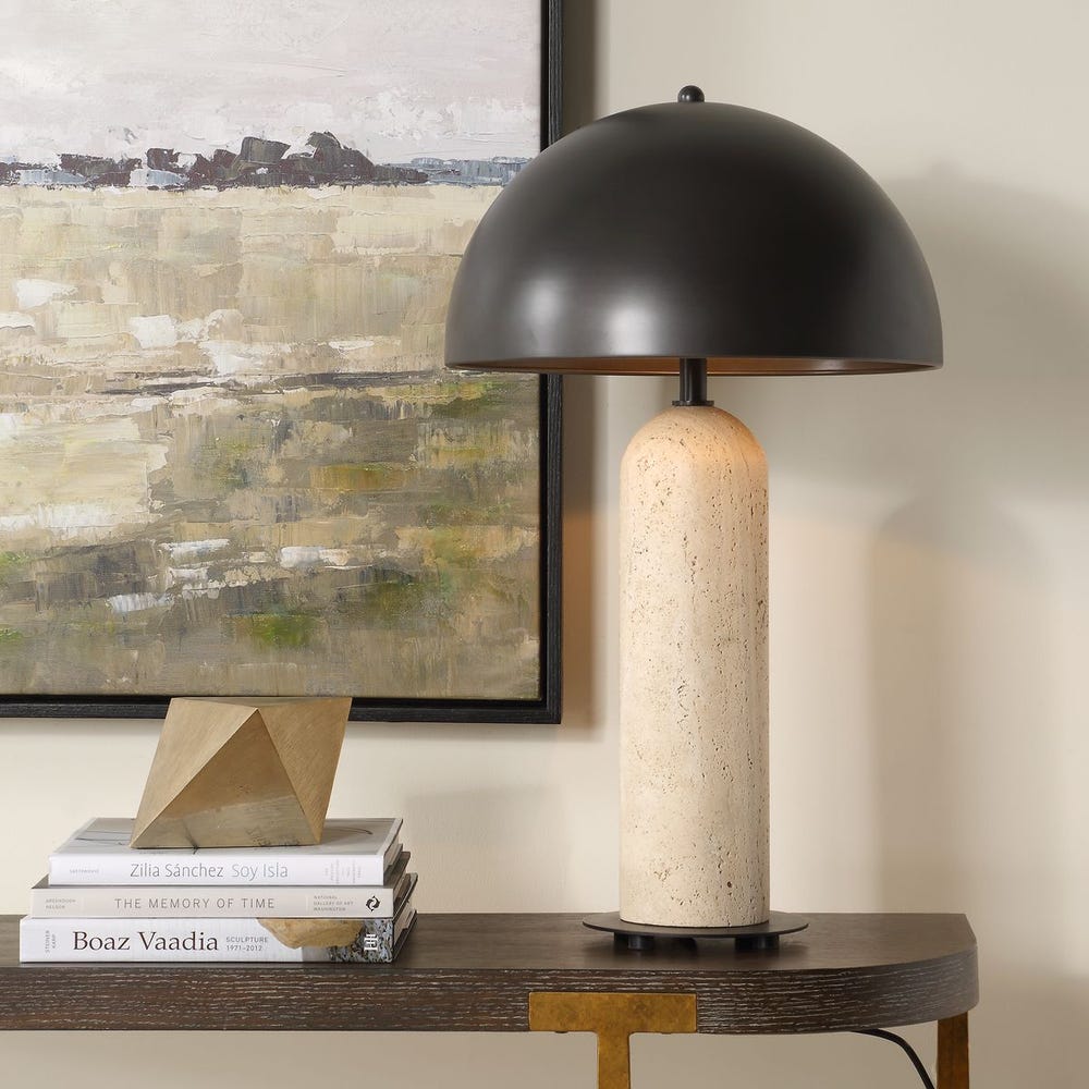 Murtas Travertine Base Outdoor Table Lamp