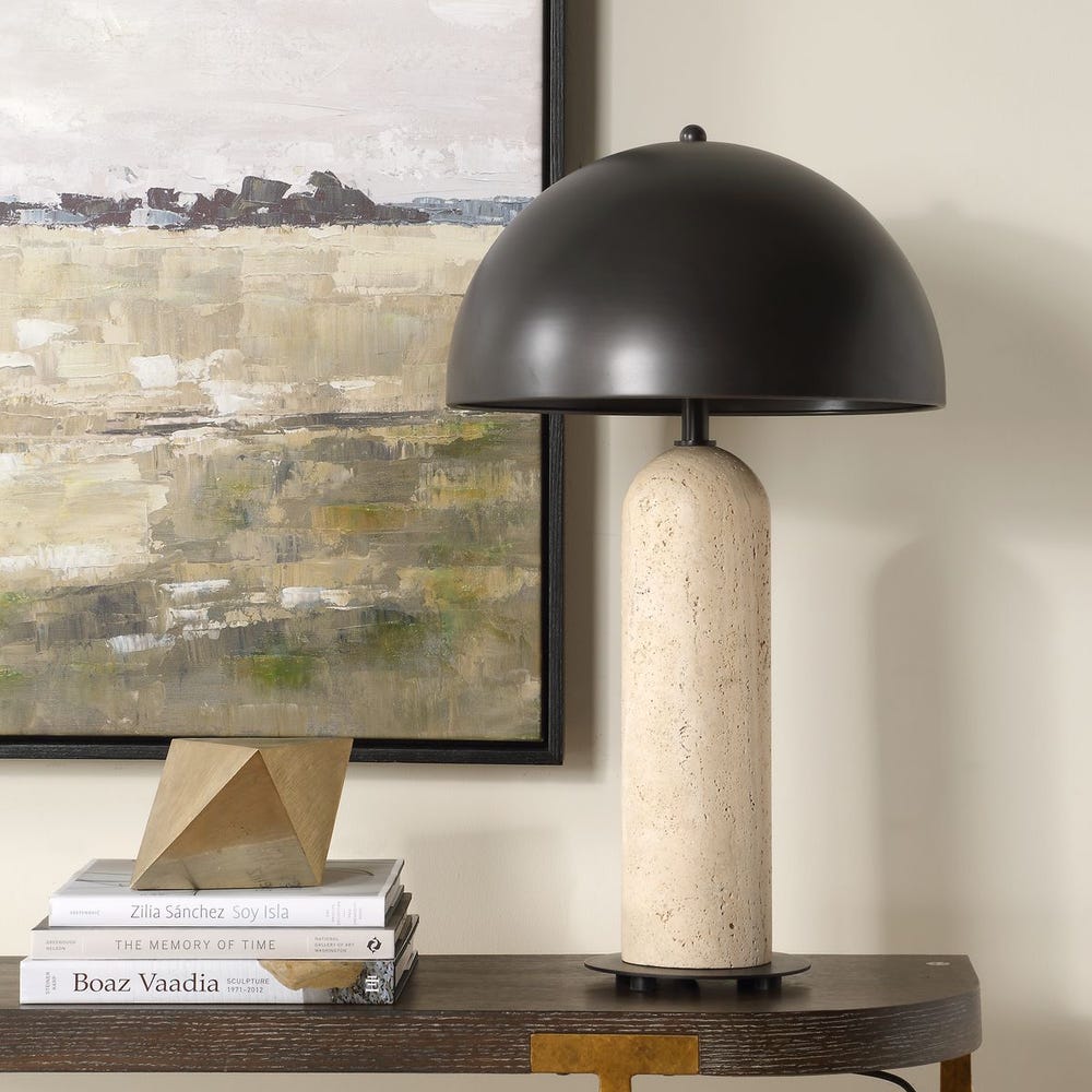 Murtas Travertine Base Outdoor Table Lamp