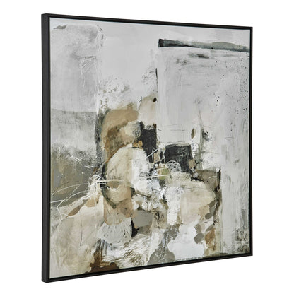 Neutral Essence 50 in. Framed Canvas