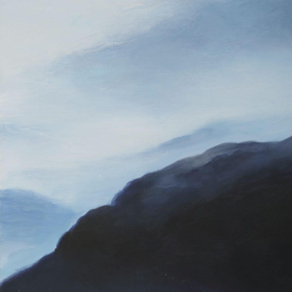 Misted Horizons 43 in. Hand Painted Canvas