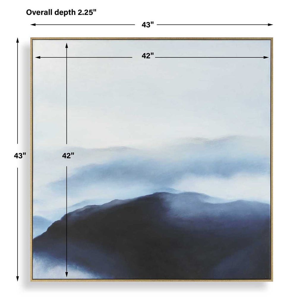 Misted Horizons 43 in. Hand Painted Canvas
