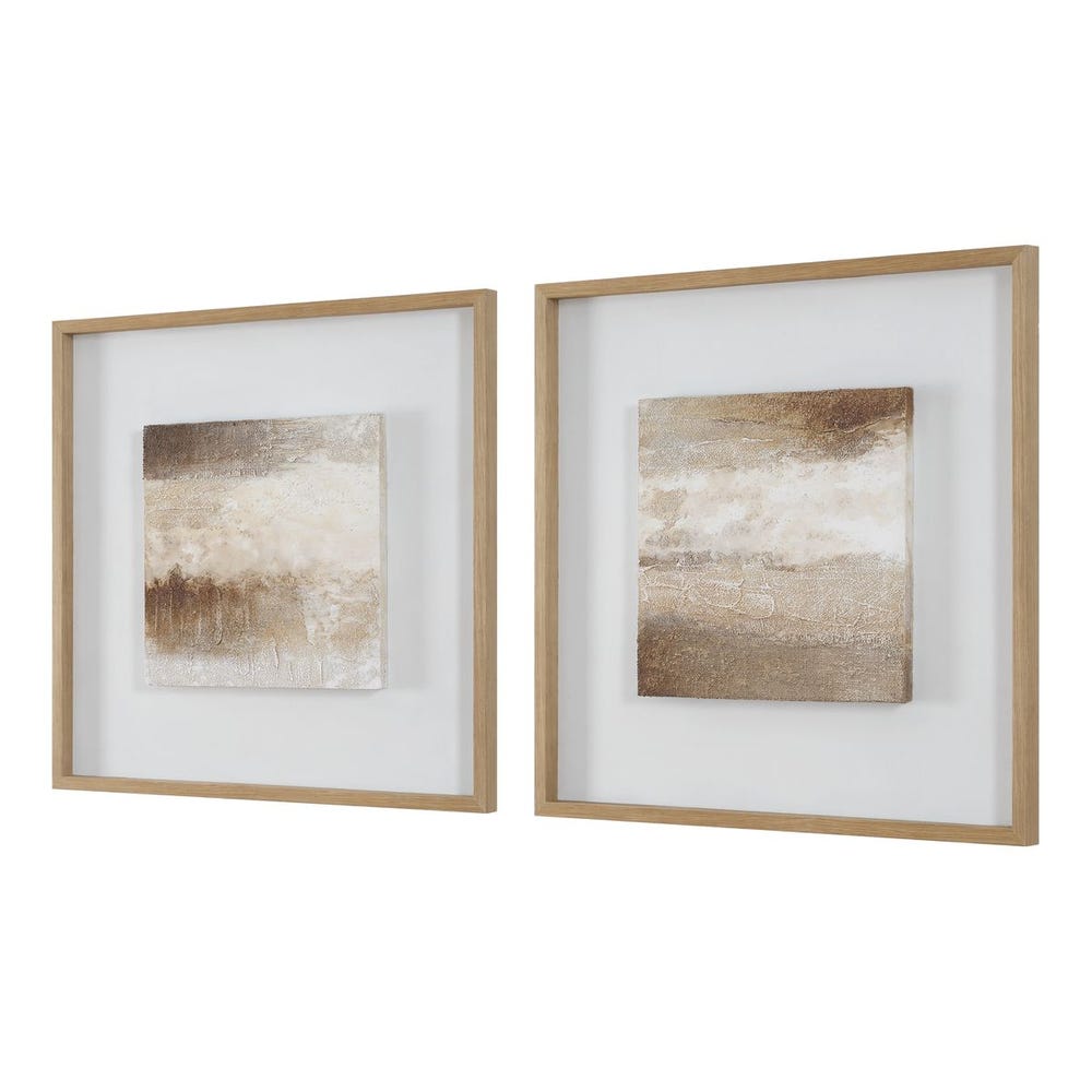 Quiet Strata 29 in. Hand Painted Canvas