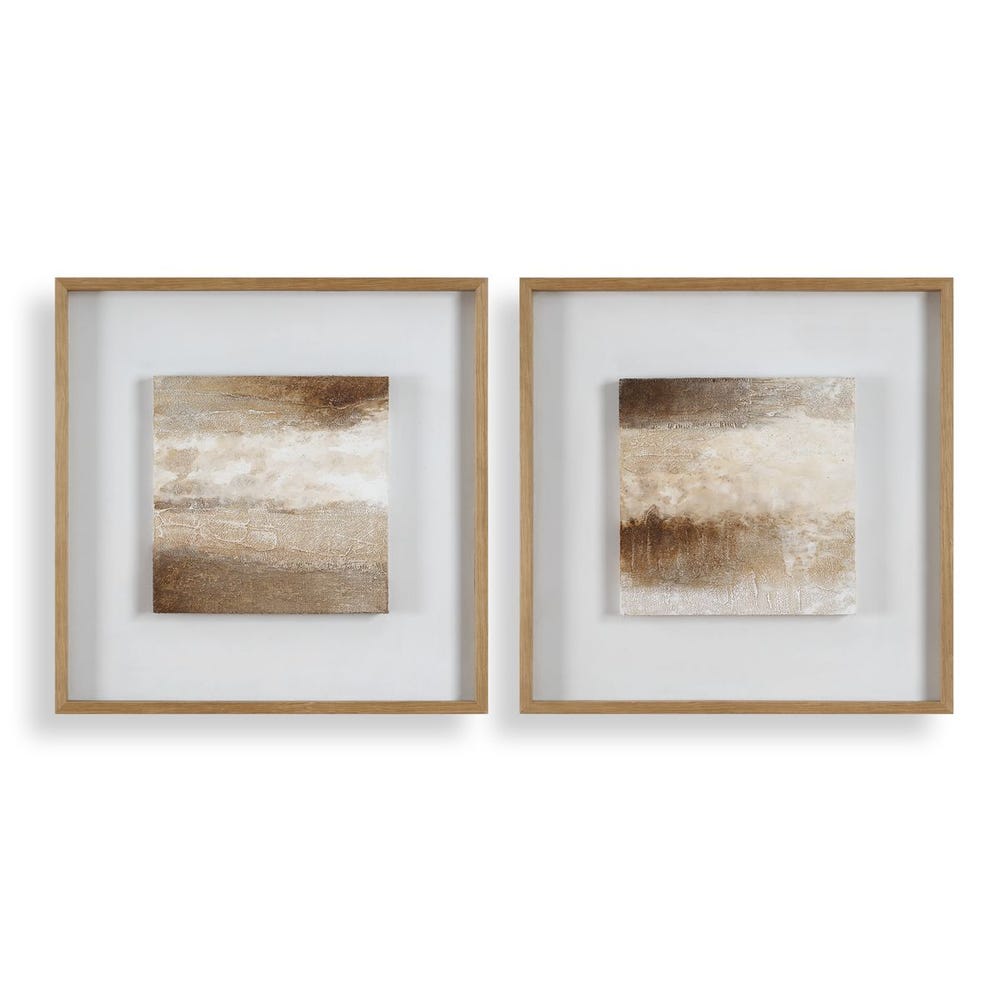 Quiet Strata 29 in. Hand Painted Canvas