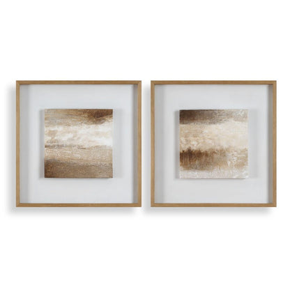 Quiet Strata 29 in. Hand Painted Canvas