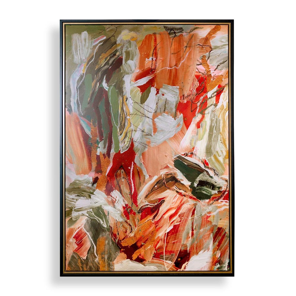 Crimson Reverie 63 in. Framed Canvas