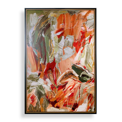 Crimson Reverie 63 in. Framed Canvas