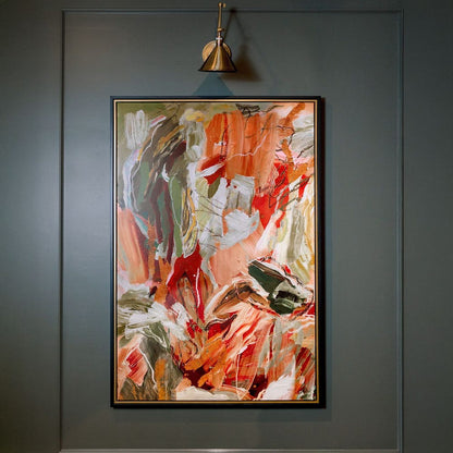 Crimson Reverie 63 in. Framed Canvas