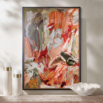Crimson Reverie 63 in. Framed Canvas