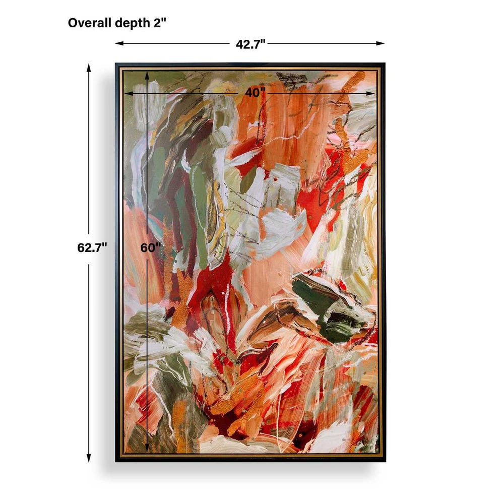 Crimson Reverie 63 in. Framed Canvas
