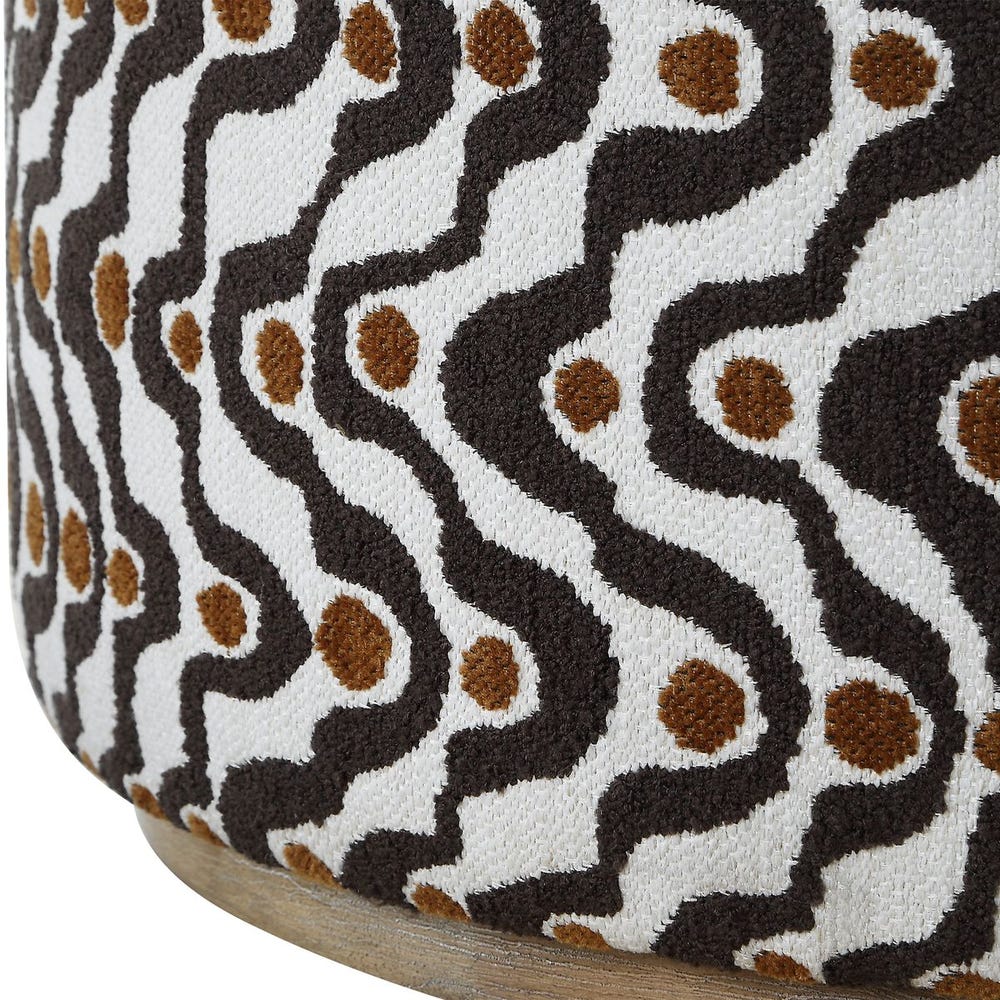 Carbone Plush Fabric Ottoman