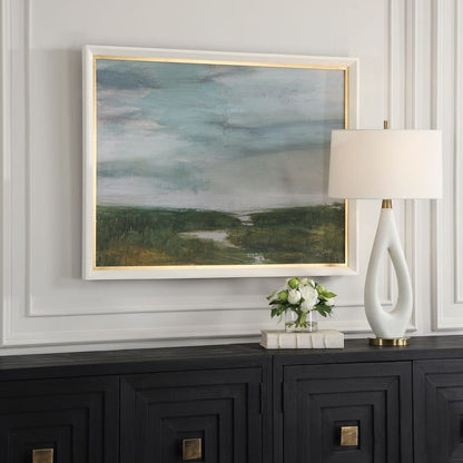 Golden Marsh 43 in. Framed Print