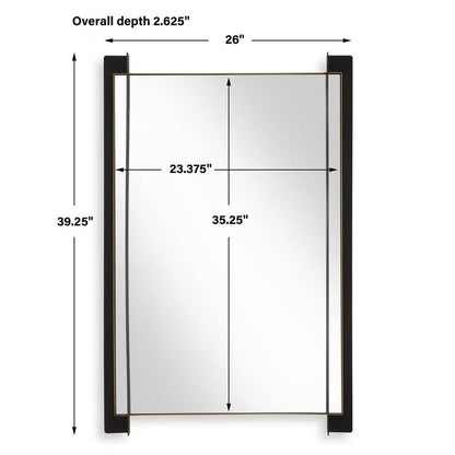 Stradone 39 in. Iron Frame Mirror