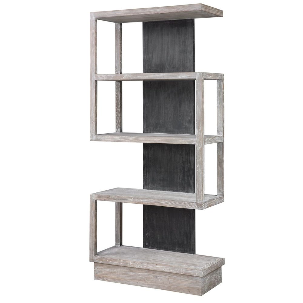 Caprile 80 in. Elm Veneer Etagere