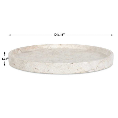 Chatillon Handcrafted Travertine Tray