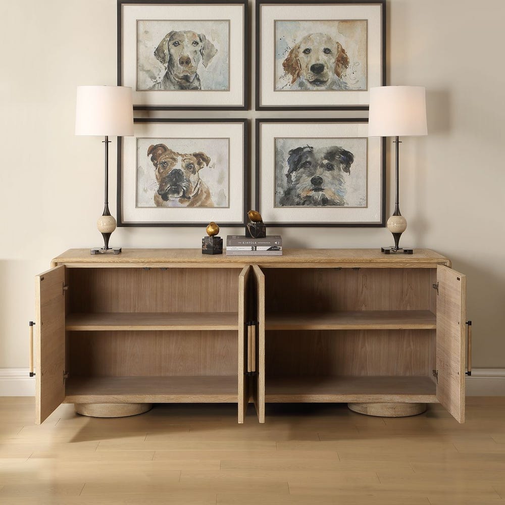 Amendola 79 in. Oak Wood Cabinet