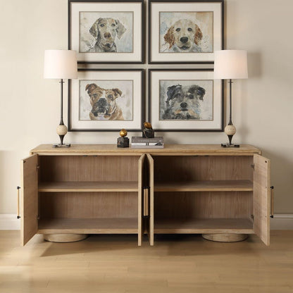 Amendola 79 in. Oak Wood Cabinet