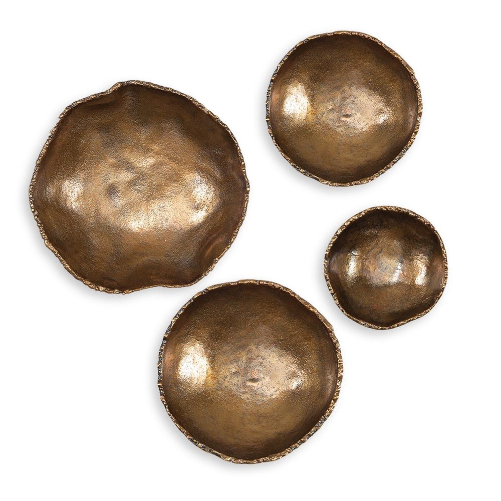 Massico Outdoor Metal Bowls Wall Decor - Set of 4