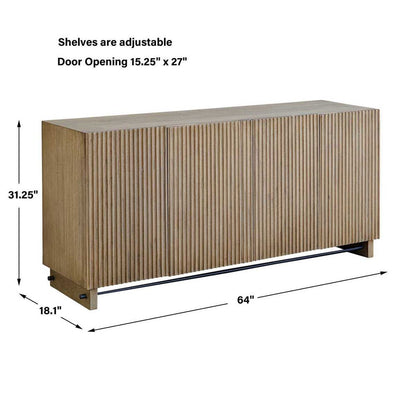Caprara 64 in. Mindi Veneer Cabinet