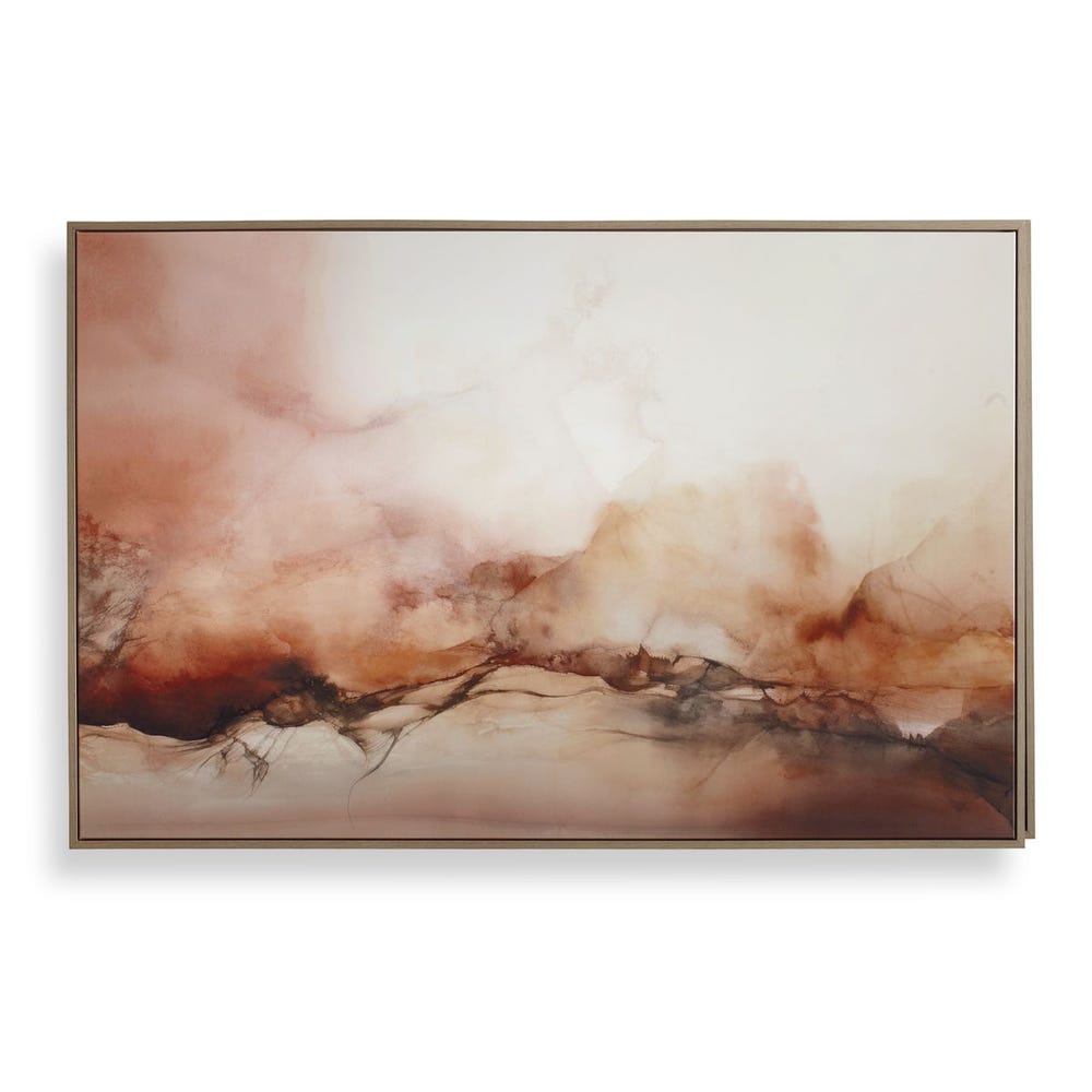 Blush Terrain 74 in. Framed Canvas