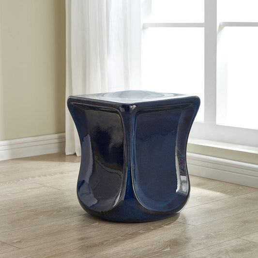 Alcide 18 in. Earthenware Outdoor Accent Table