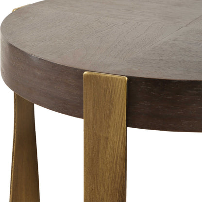 Ascoli 24 in. Walnut Veneer Accent Table