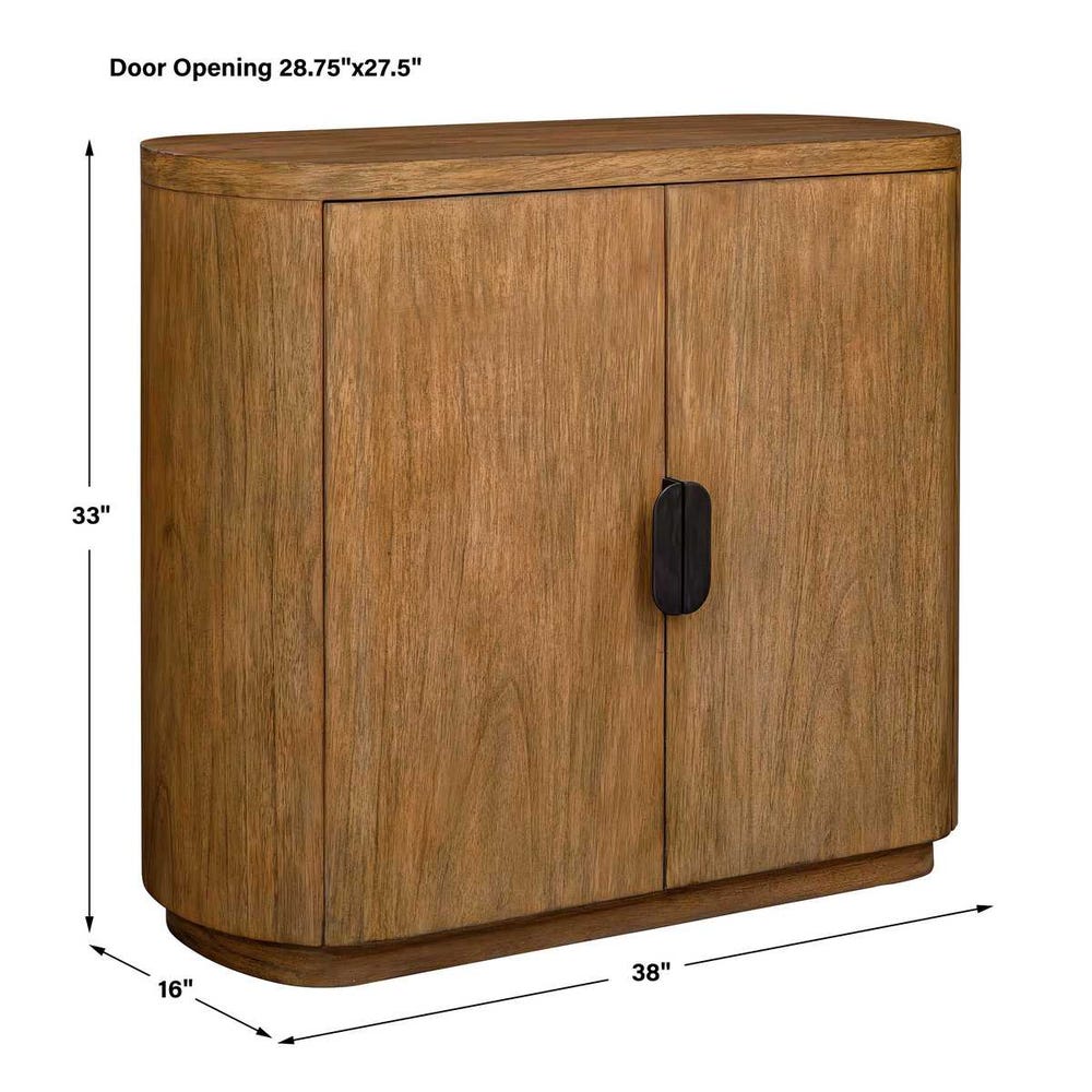 Rombiolo 28 in. Mindi Wood Cabinet
