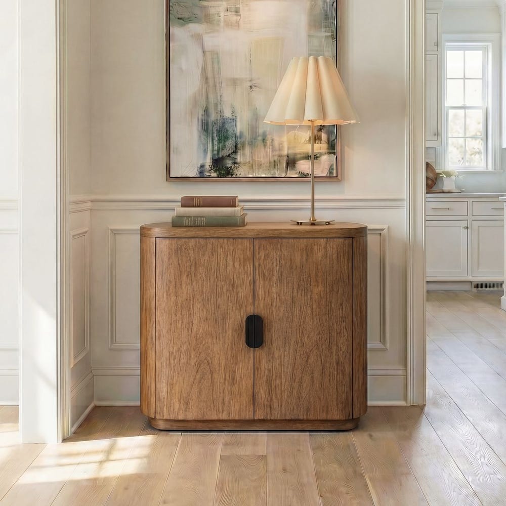 Rombiolo 28 in. Mindi Wood Cabinet