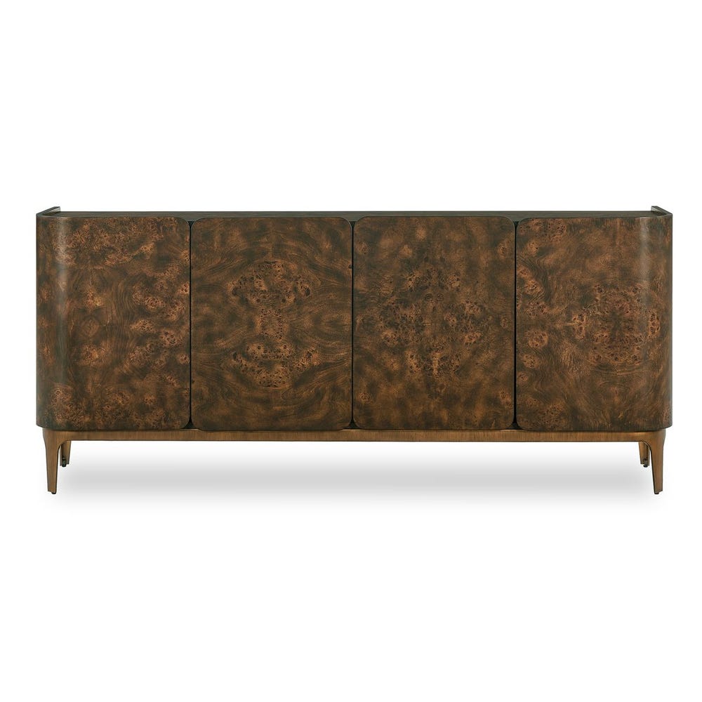 Piacenza 74 in. Mappa Burl Veneer Cabinet
