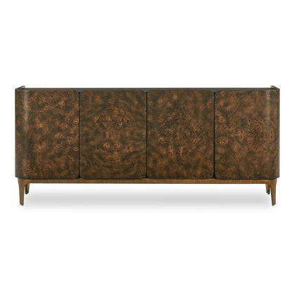 Piacenza 74 in. Mappa Burl Veneer Cabinet