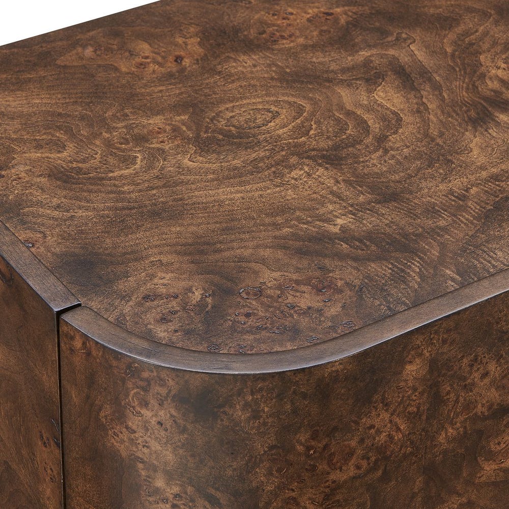 Piacenza 74 in. Mappa Burl Veneer Cabinet