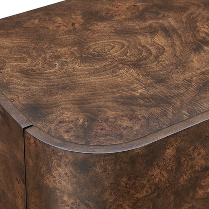 Piacenza 74 in. Mappa Burl Veneer Cabinet