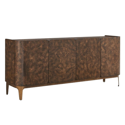 Piacenza 74 in. Mappa Burl Veneer Cabinet