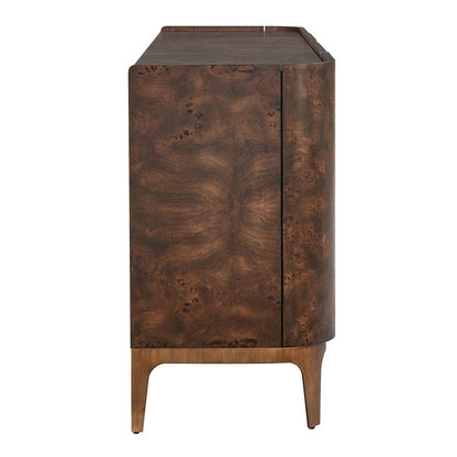 Piacenza 74 in. Mappa Burl Veneer Cabinet