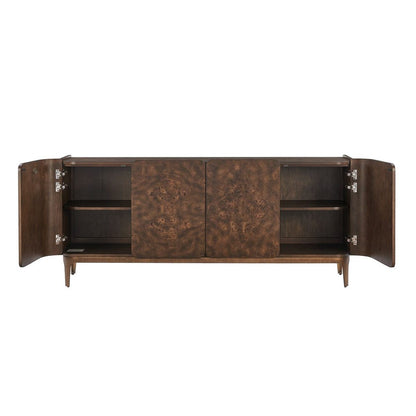 Piacenza 74 in. Mappa Burl Veneer Cabinet
