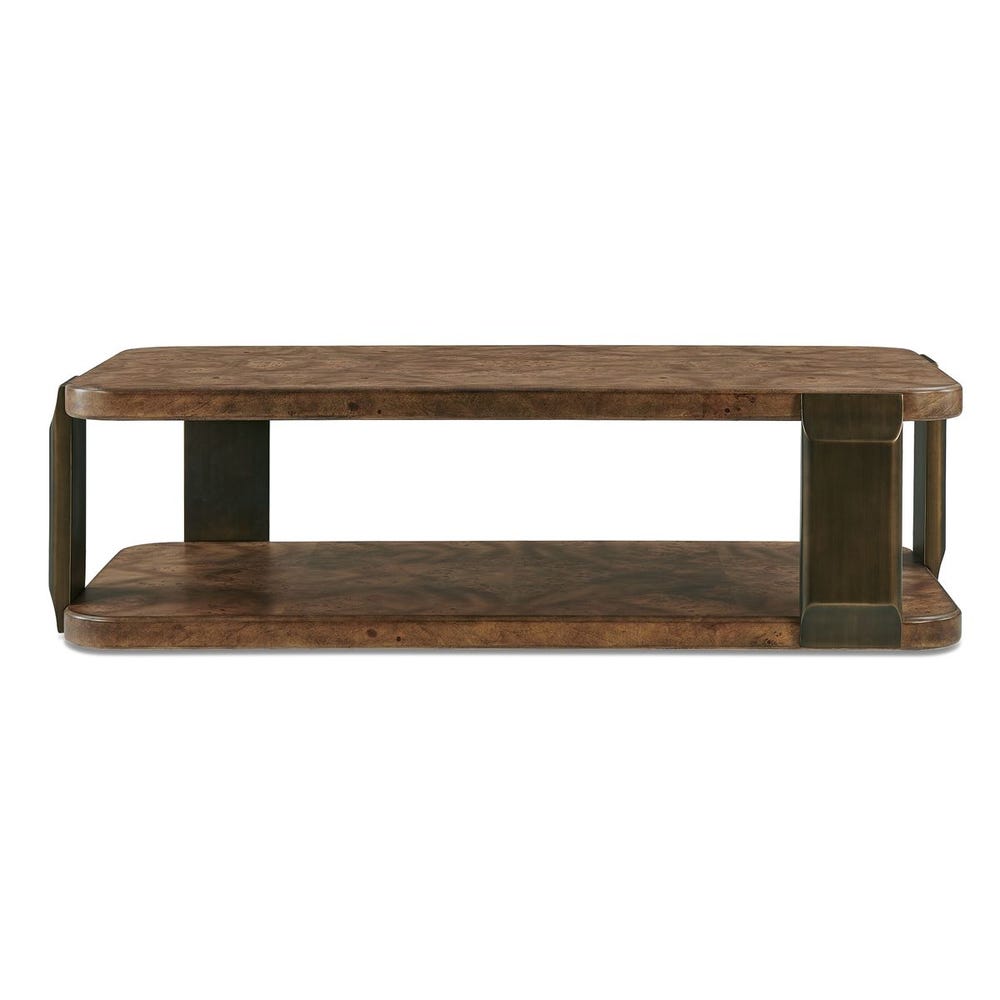 Selvana 54 in. Mappa Burl Veneer Coffee Table