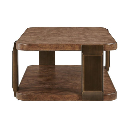 Selvana 54 in. Mappa Burl Veneer Coffee Table