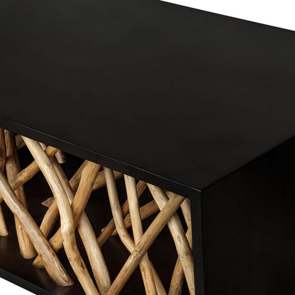 Sorgenti 48 in. Solid Mahogany Wood Coffee Table