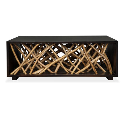 Sorgenti 48 in. Solid Mahogany Wood Coffee Table