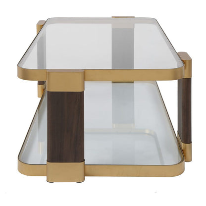 Ilenia 50 in. Walnut Veneer Legs Coffee Table
