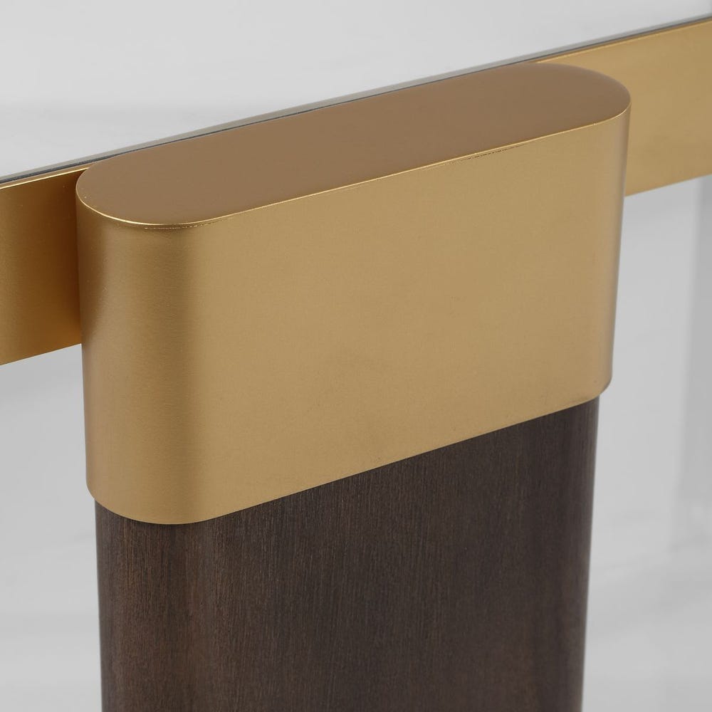 Ilenia 50 in. Walnut Veneer Legs Coffee Table