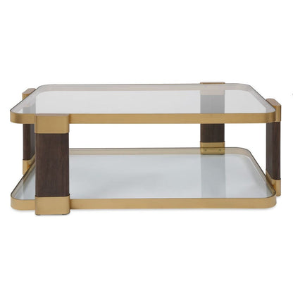 Ilenia 50 in. Walnut Veneer Legs Coffee Table