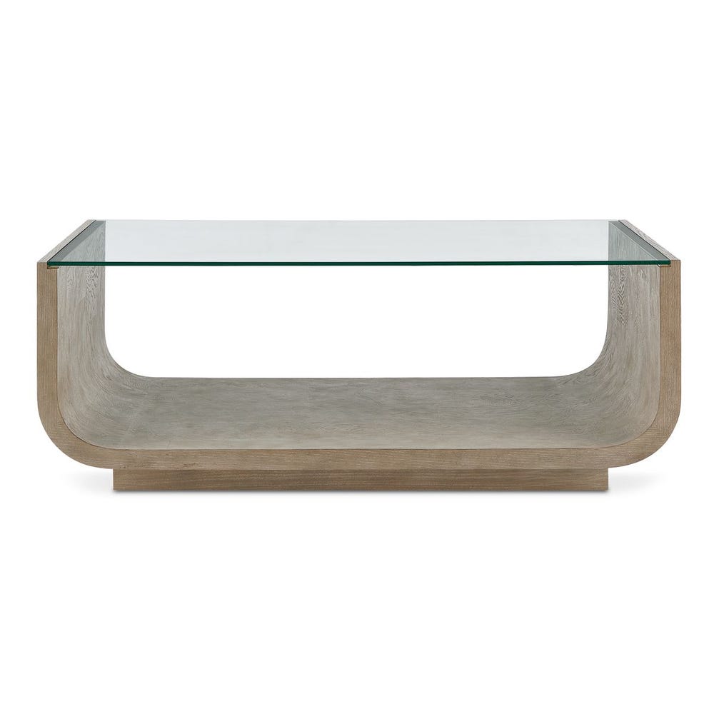 Brianza 46 in. Ash Burl and Oak Veneer Coffee Table
