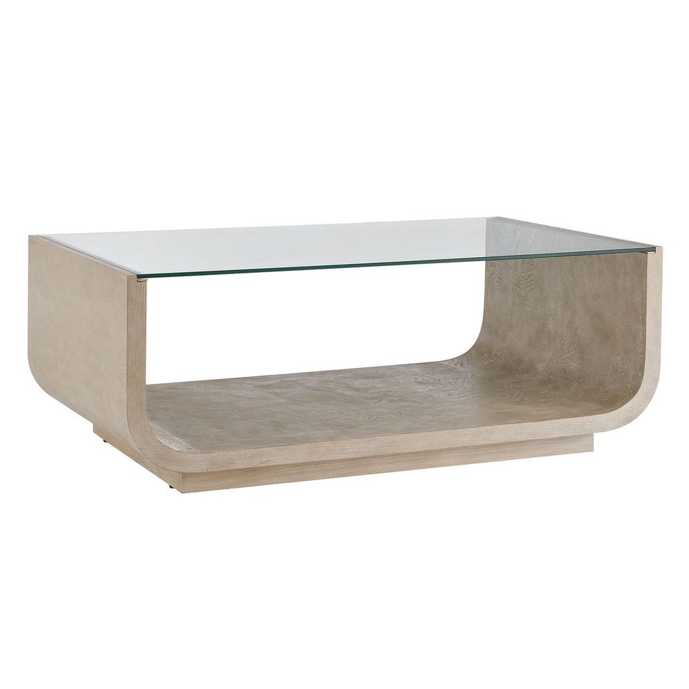 Brianza 46 in. Ash Burl and Oak Veneer Coffee Table
