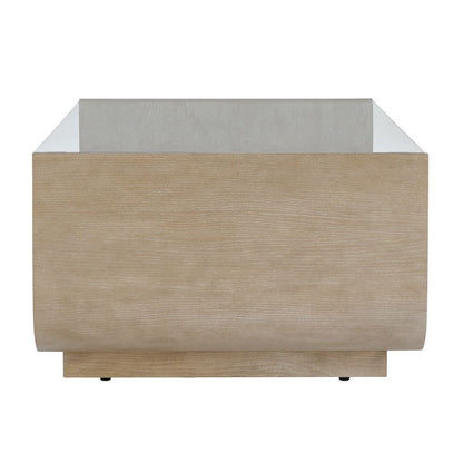 Brianza 46 in. Ash Burl and Oak Veneer Coffee Table
