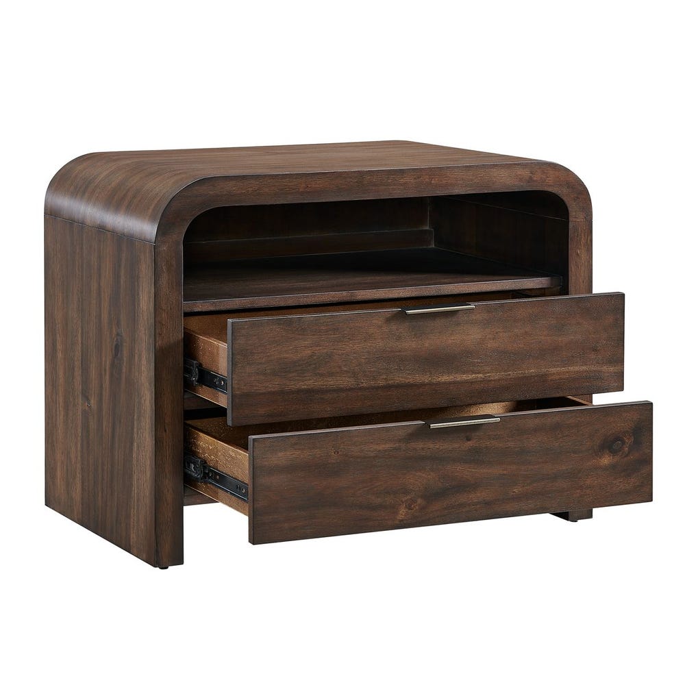 Frassene 30 in. Accacia Wood Side Table