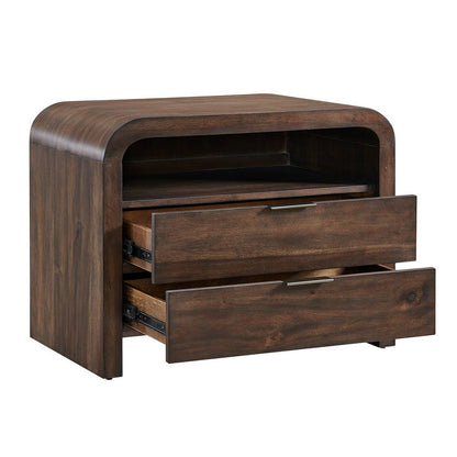 Frassene 30 in. Accacia Wood Side Table