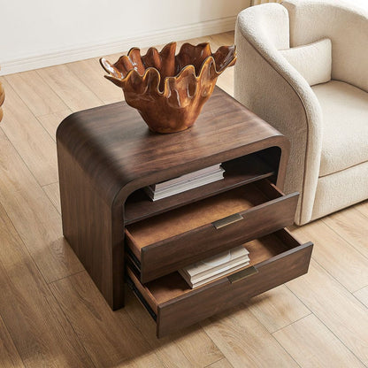 Frassene 30 in. Accacia Wood Side Table