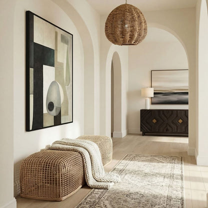 Adelfia Rattan Bench