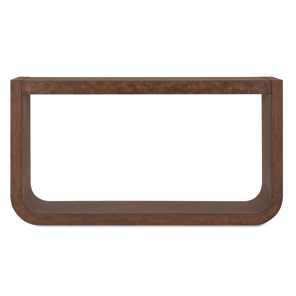 Ottavia 58 in. Walnut Oak Veneer Console Table