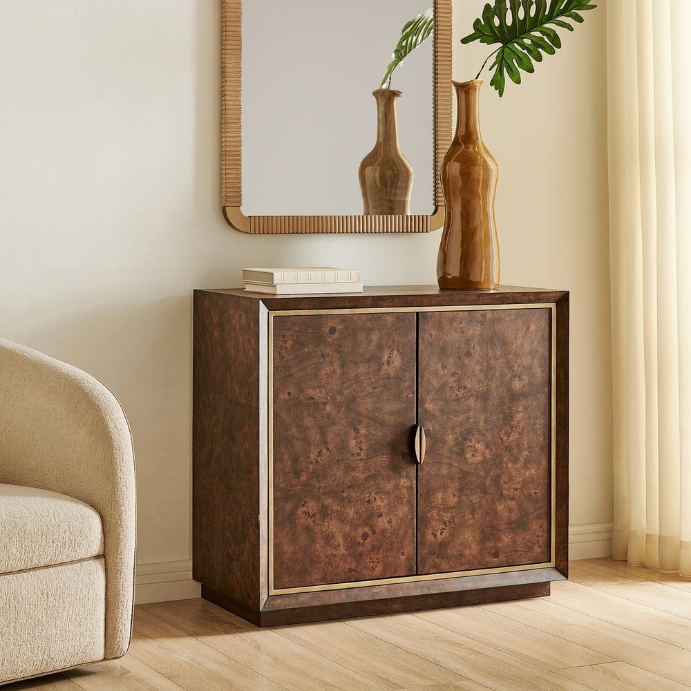 Sempione 36 in. Mappa Burl Veneer Cabinet
